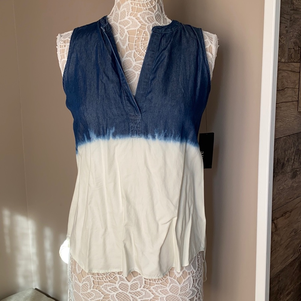 ANA blouse ombré denim to white size extra small